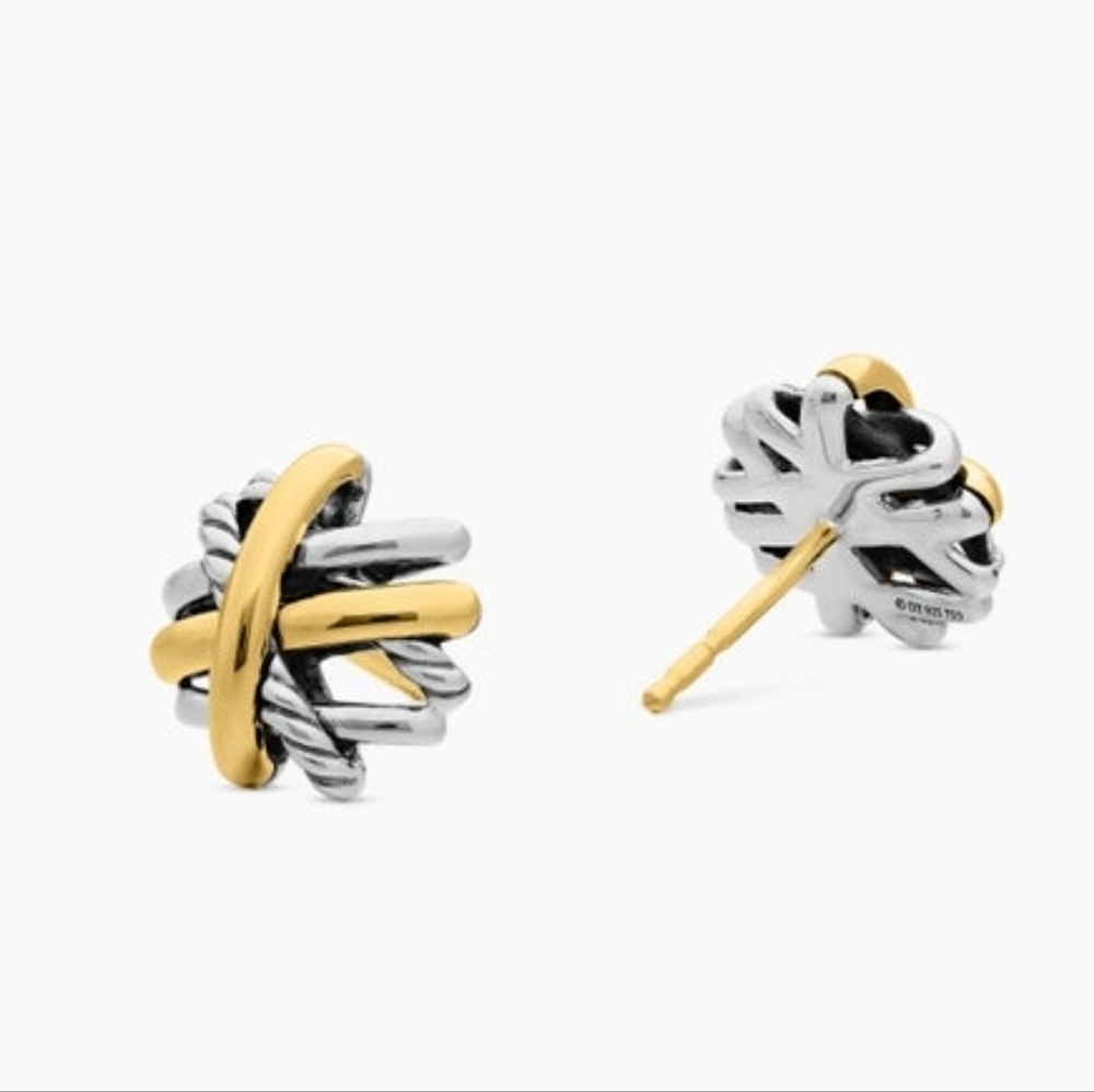 DAVID YURMAN - Crossover Stud Earrings - Picture 8 of 10